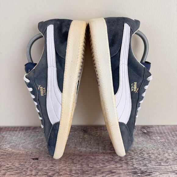 Puma Shoes Men's 10 Liga 341466 60 Suede Lace Up Sneakers Shoes Casual READ - Picture 5 of 13